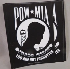WHOLESALE LOT OF 20 POW MIA MILITARY STICKER MARINE ARMY NAVY AIR FORCE TRUMP $