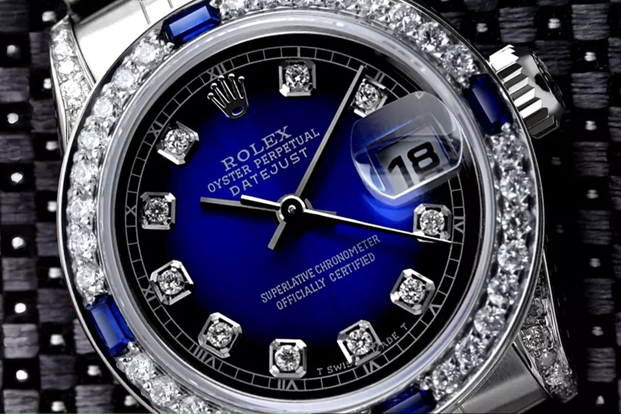 Rolex Datejust Blue Diamond Stainless Steel