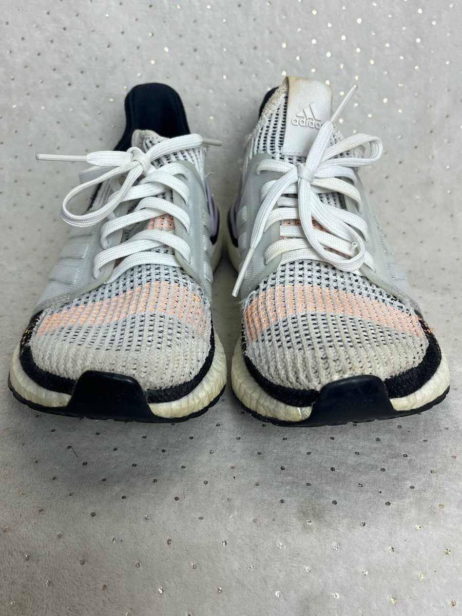adidas UltraBoost 19 Running Shoes Crystal White Womens Size 6.5 Sneakers  G27481