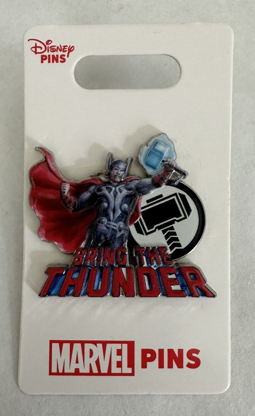 Disney Marvel Thor "Bring the Thunder" Hammer Avengers Collectible Pin NEW