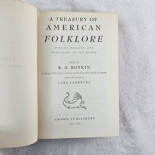 A Treasury of American Folklore B.A. Botkin June 1944 Hardback Crown Publisher - Picture 8 of 15