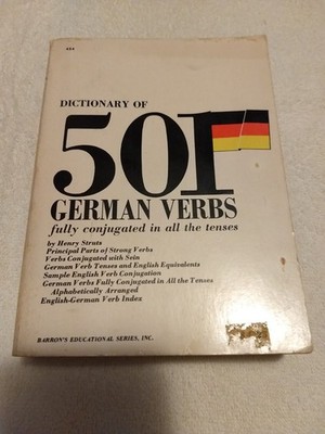 Dictionary of 501 German Verbs by Henry Strutz, Paperback, 1972