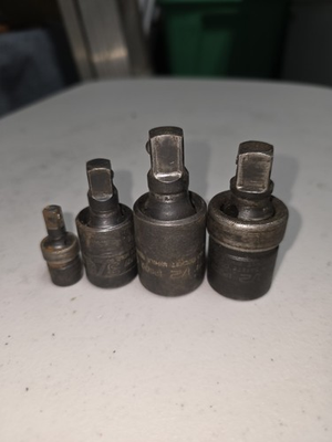 #ad SNAP ON 1 2quot; 1 2quot; 3 8quot; 1 4quot; Drive Universal Swivel Impact Socket Extension $100.00