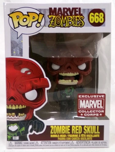 Funko Pop! 668 Zombie Red Skull Marvel Collector Corps Exclusive Vinyl Figure