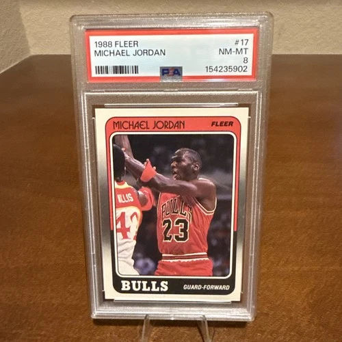 1988 Fleer - MICHAEL JORDAN - PSA 8 NM-MT
