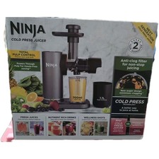 Brand New Ninja Cold Press Juicer Machine with 700ml Jug & 1.1L Pulp Container 