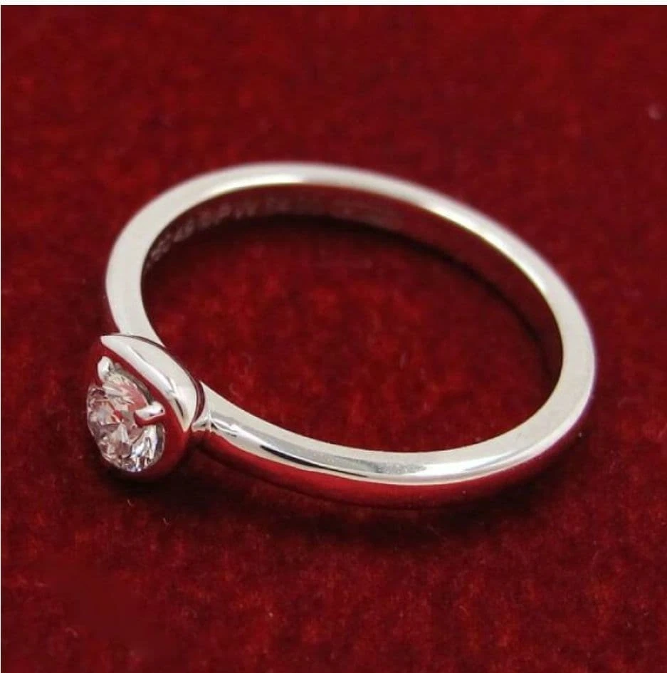 CARTIER бриллиант легенда сердце бриллиант #49 кольцо K18 белое золото женщины [б/у] - Изображение 2 из 4