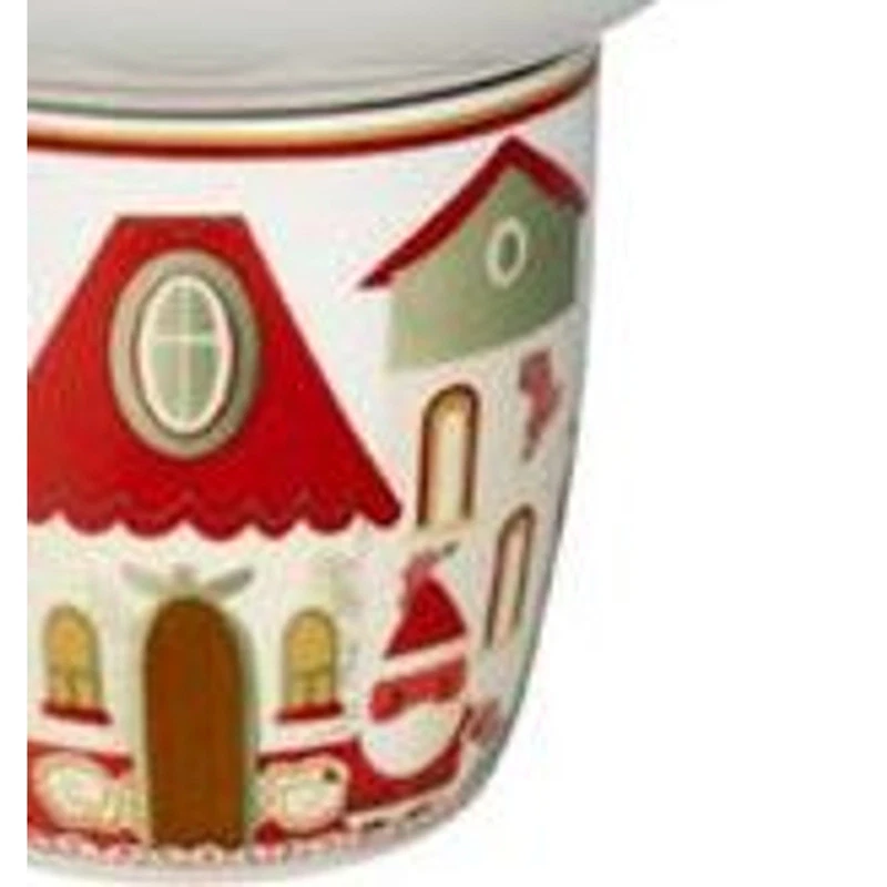 Mug con Ciotola Natale BRANDANI Villaggio in Festa Bianco Porcellana Colazione, fotografia 7 di 9