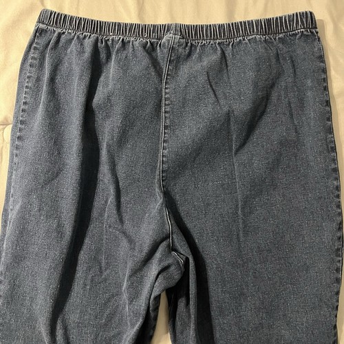 Everyday Fit By Catherines Jeans Women 2XWP Petite Blue Stretch Pull On Granny - Picture 16 of 19