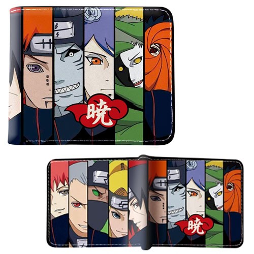 New Villains NARUTO BiFold Wallet Standard Size Credit Card Billfold - Afbeelding 1 van 2
