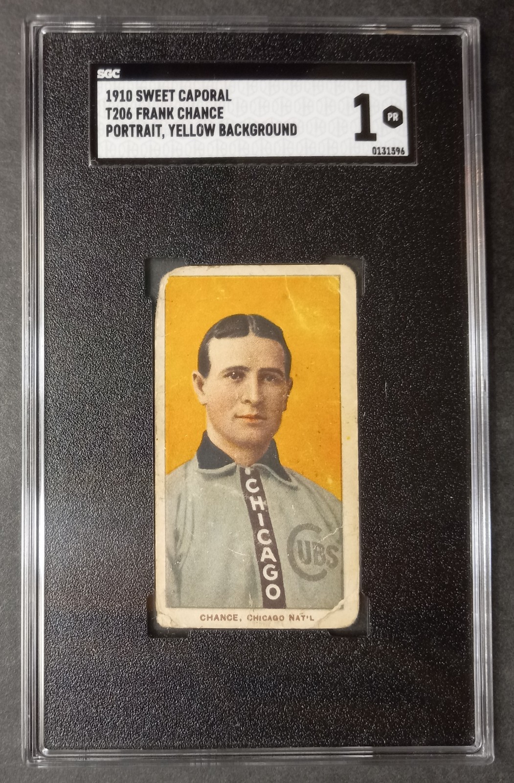 1909-11 T206 - Frank Chance - HOF - Sweet Caporal 350/30 - SGC 1 PR