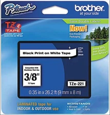 Brother International Label Tape 0.38" Width 1 Each TZE221