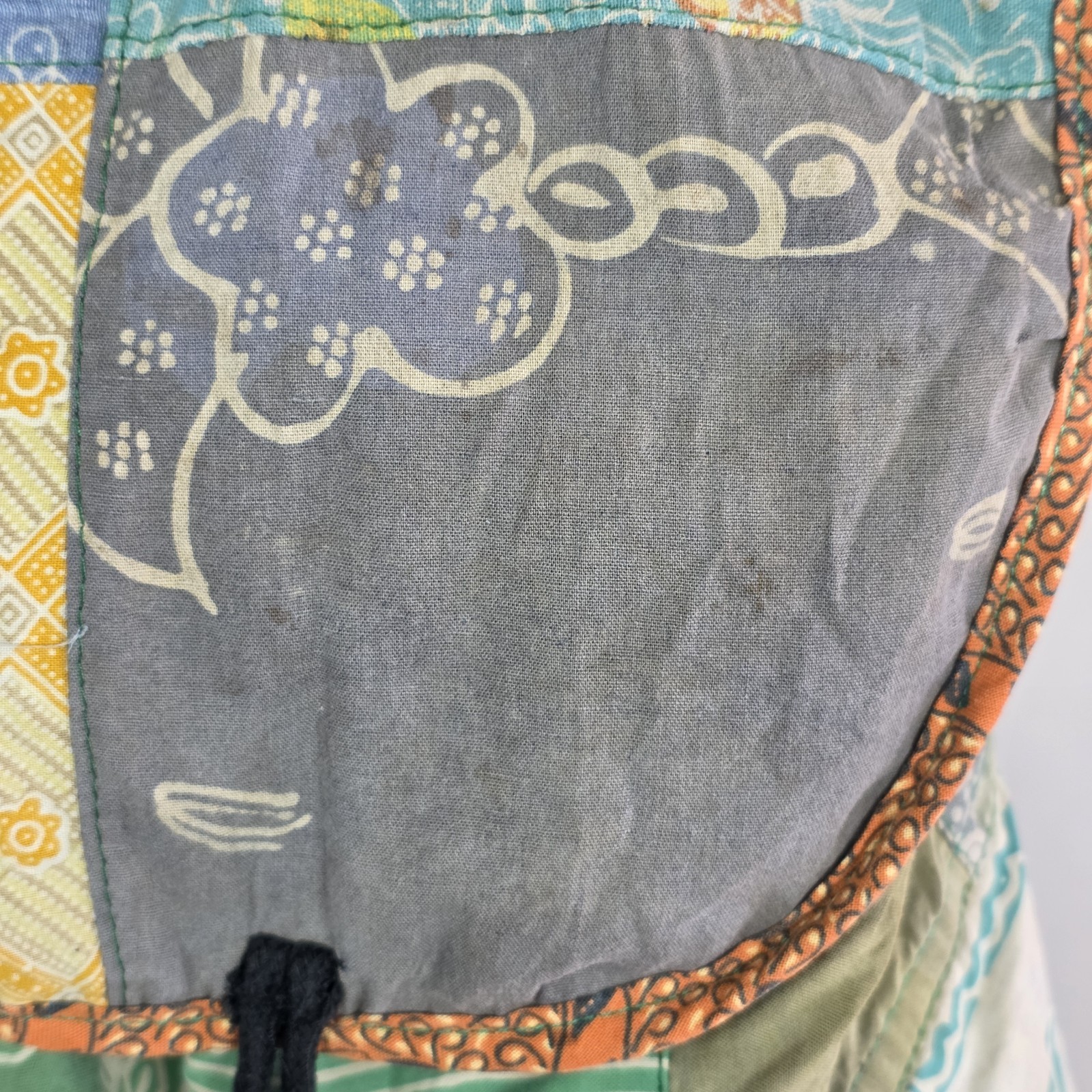 Boho Patchwork Cotton Backpack Drawstring Rucksac… - image 21