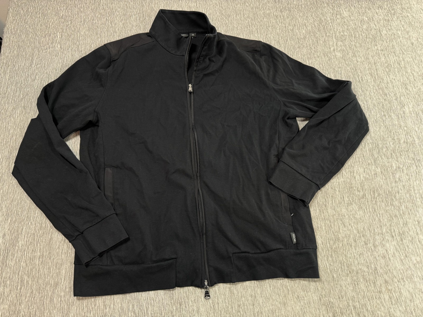 HUGO BOSS Tracksuit Mens 2XL Black French Terry Zip Jacket Pants Lounge Set thumbnail 2