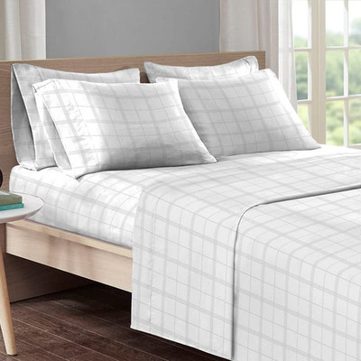Pizuna Cotton Sheets Twin Size 300 Thread Count Long Staple Cotton Soft Sateen