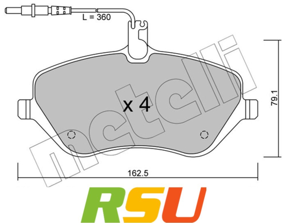 Bremsbelagsatz, Scheibenbremse 22-0601-0-image