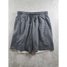 Nike Dri-Fit Fleece Sweat Shorts Mens M Gray Raw Hem Athletic Training 944364