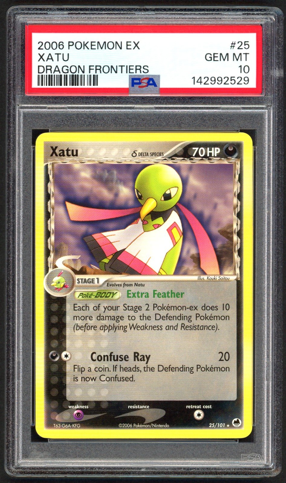 Pokemon Cards - PSA 10 Xatu 25/101 - Ex Dragon Frontiers - GEM MT - PSA10