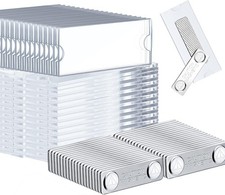 50 Pieces Magnetic Name Tags Kit Acrylic Name Badge Holders Clear Label Holders