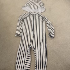Toddler Swimsuit Age 2-3 Navy And White Stripe