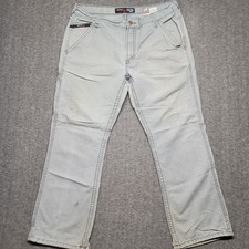Ariat FR Pants Mens 38x32 M4 Low Rise Boot Gray Flame Resistant Distressed