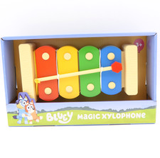 Kidz Toyz Bluey Magic Xylophone Musical Instrument Kids Toy w/ 4 Keys Mallet