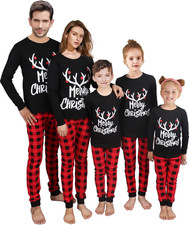 Matching Family Pajamas Christmas Sleepwear Cotton Holiday Valentine Halloween P