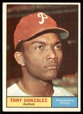 1961 Topps #93 Tony Gonzalez Philadelphia Phillies