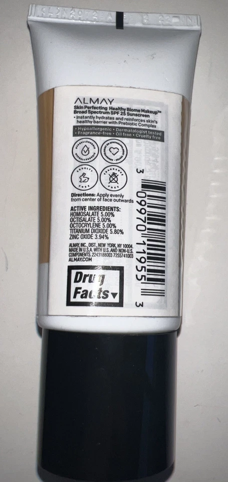 ALMAY SKIN PERFECTING HEALTHY BIOME MAKEUP SPF 25 FRAGRANCE FREE 120 BEIGE - Image 2 of 2