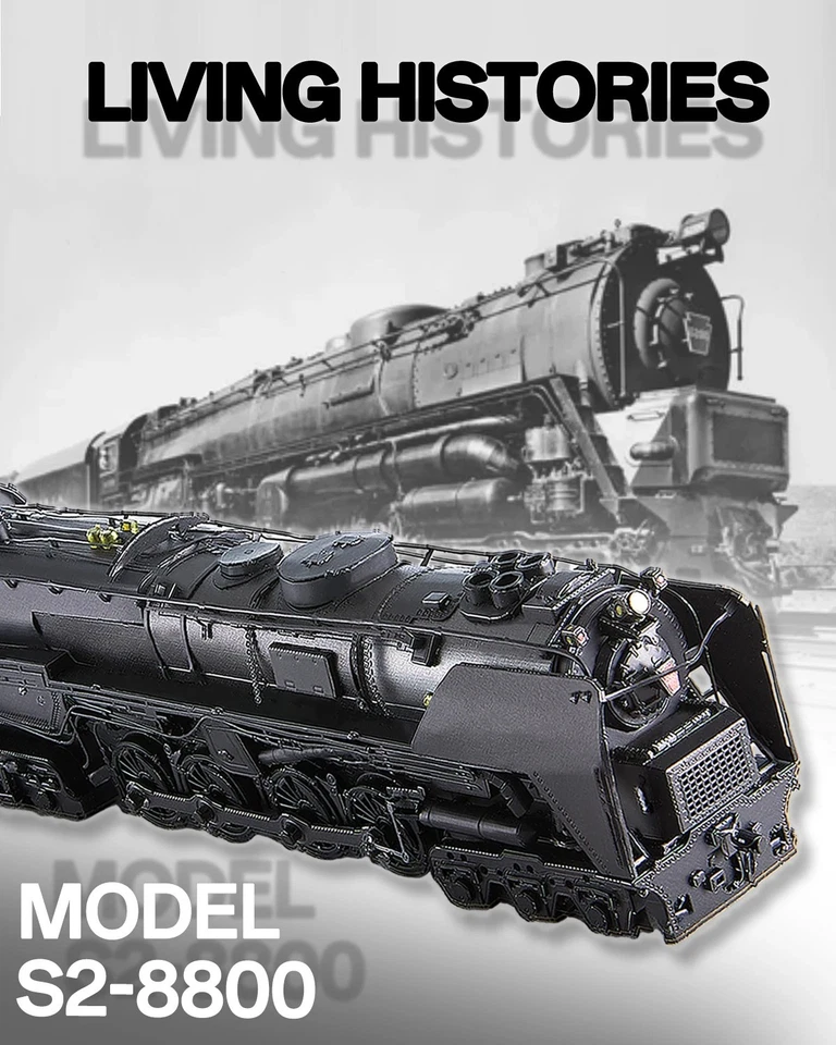 3D Metal Puzzle Class S-2 Locomotive DIY Train Model Kit Adult Hobby Toy - Image 4 of 4
