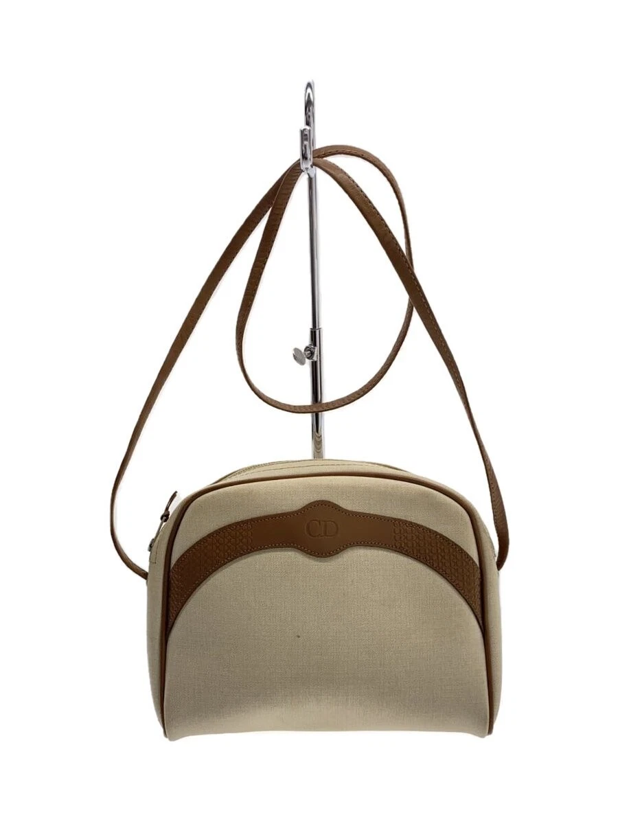 Sac bandoulière Christian Dior mini PVC cuir beige marron uni