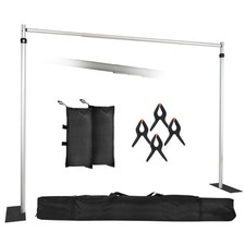 10x10Ft Single Crossbar Backdrop Stand, Heavy Duty Pipe and Drape Stand, Wedd...