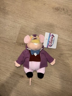 Vintage Disney Store Great Mouse Detective DR DAWSON Bean Bag Plush No Hang Tags