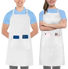 Utopia Kitchen 2 Pack Bib Apron, Adjustable with 2 Pockets, Water and Oil...