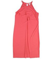 bar III Womens Faux-Wrap Shift Dress, peonycoral, M