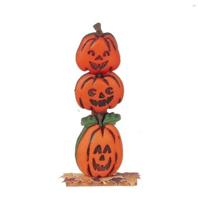 Puppenhaus Kürbis Stapel Halloween Zubehör Jack O Lantern Garten Deko