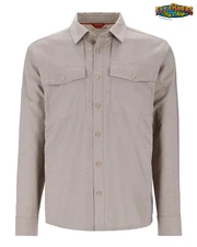 Simms Fishing Men's No-See-Um BugStopper Shirt - Dolomite Heather NEW DISCOUNTED