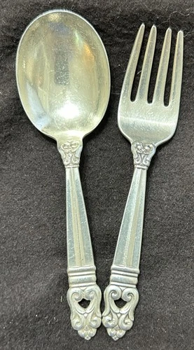 International Sterling Royal Danish Baby Fork and Spoon