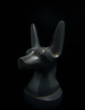 Rare Ancient Egyptian Anubis Bust Antique Stone God Statue Head Sculpture