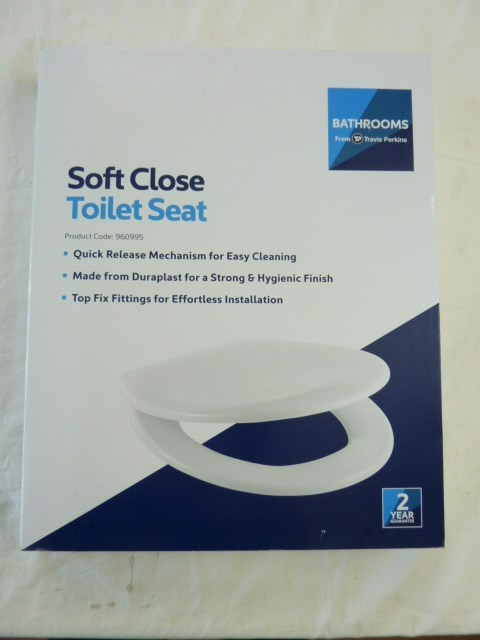 TP Swindale Cascada White Soft Close Toilet Seat and Cover 960995 New