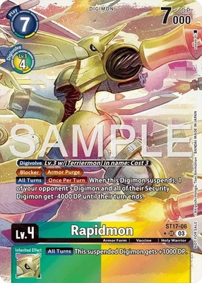 Rapidmon Alternate Art Foil - ST17-06 NM - Digimon TCG