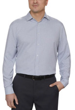 Kenneth Cole Men's Quick Dry Performance Dress Shirt, Gray 17-17.5 XL 32/33