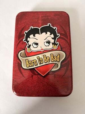 Betty Boop Born To Be Wild Doppel-Spielkarten-Set in roter Grafik-Dose versiegelt Dez