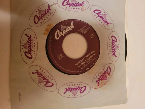 Weird Al Yankovic MY BOLOGNA / SCHOOL CAFETERIA 45 7" Rare - Picture 4 of 4