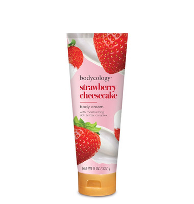 Bodycology Shea Butter Body Cream, Strawberry Cheesecake, 8 oz