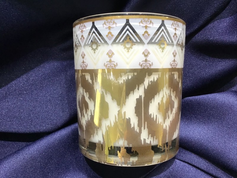 PATINA VIE FRENCH BLUSH CANDLE 12.5 oz 24KT double OLD FASHION GLASS new 60 hr B