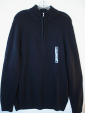 Sonoma Goods for Life Midnight Black Quarter-Zip Sweater Men  s XL NWT