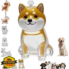 Dog Hair Keychain Charm Memorial Pet Fur Keepsake Capsule Pendant