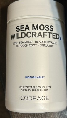 Codeage Sea Moss Capsules 500mg 120ct Bioavailable Unflavored Exp 04/2028
