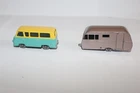 Vintage Matchbox by Lesney Diecast car and trailer - Gray tires